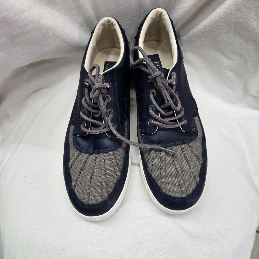 Polo by Ralph Lauren Men's Navy and Gray Casual Shoes. Size 8.5